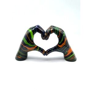 LOVE Heart Shape Hand Sculpture Ceramic Multicolor Home & Office Decor